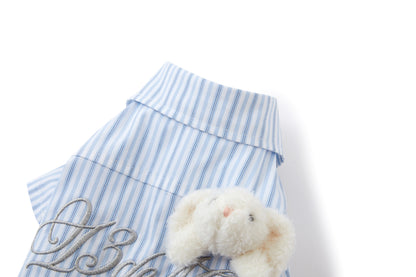13DE MARZO Pet Striped Shirt Blue - 13DE MARZO