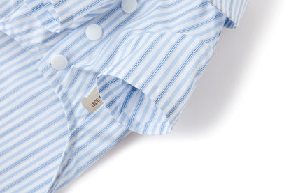 13DE MARZO Pet Striped Shirt Blue - 13DE MARZO