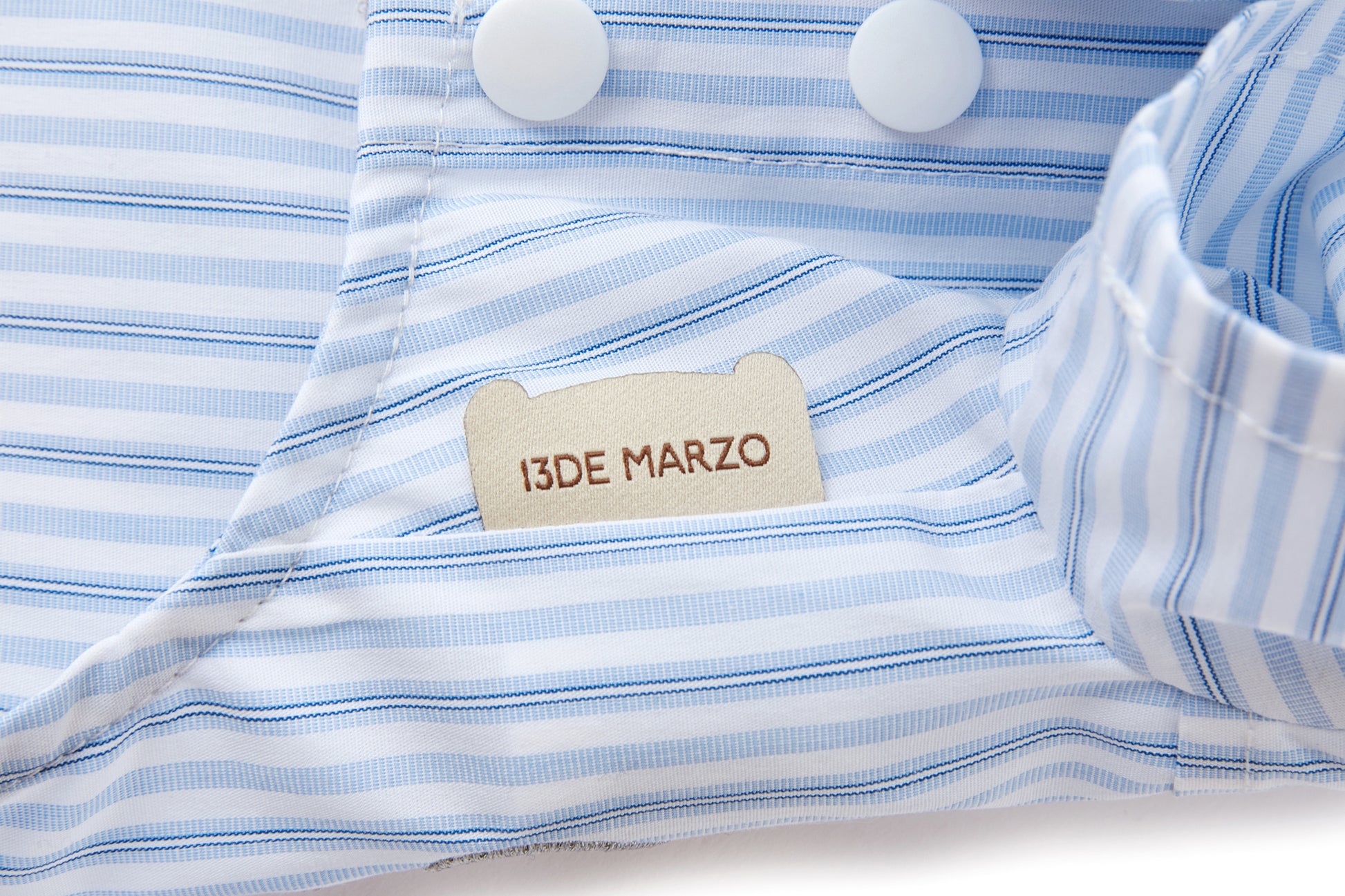 13DE MARZO Pet Striped Shirt Blue - 13DE MARZO