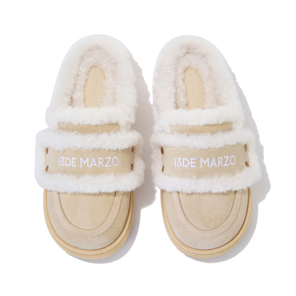 13DE MARZO Detachable Snow Boot Slipper Khaki