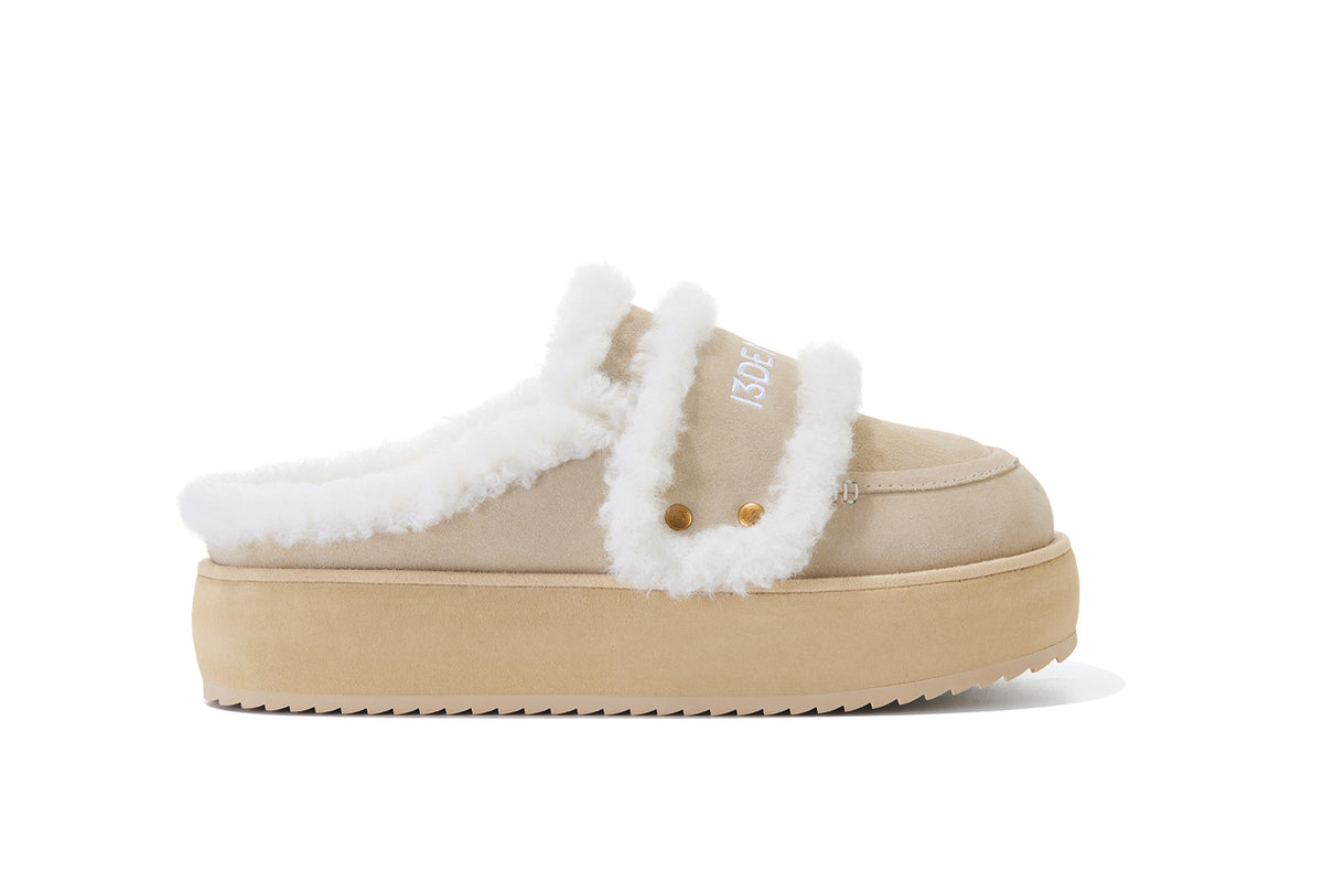 13DE MARZO Detachable Snow Boot Slipper Khaki