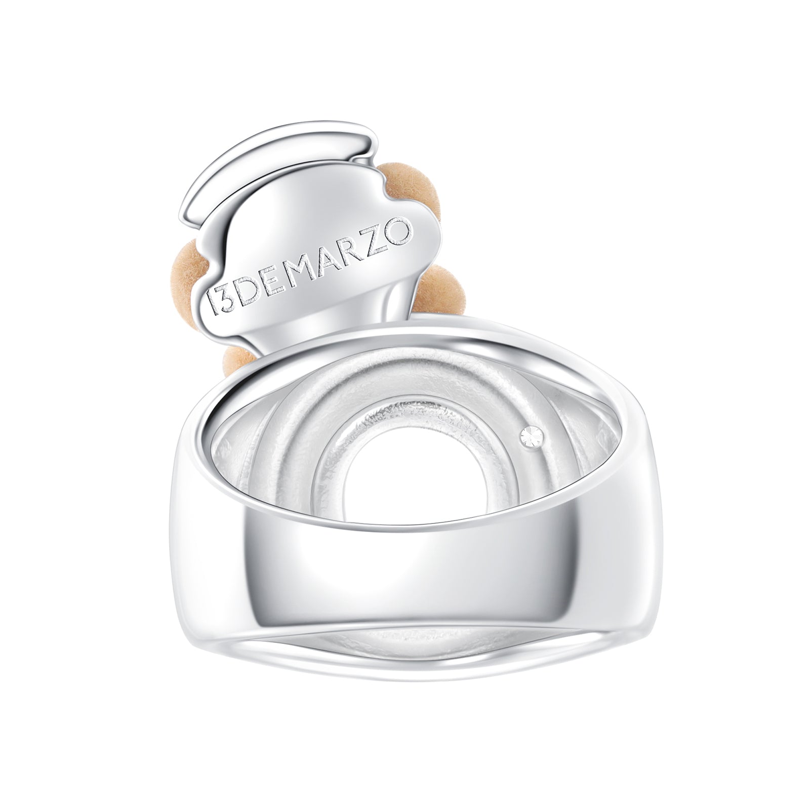 13DE MARZO Little Bear Captain Crystal Rhinestone Ring - 13DE MARZO