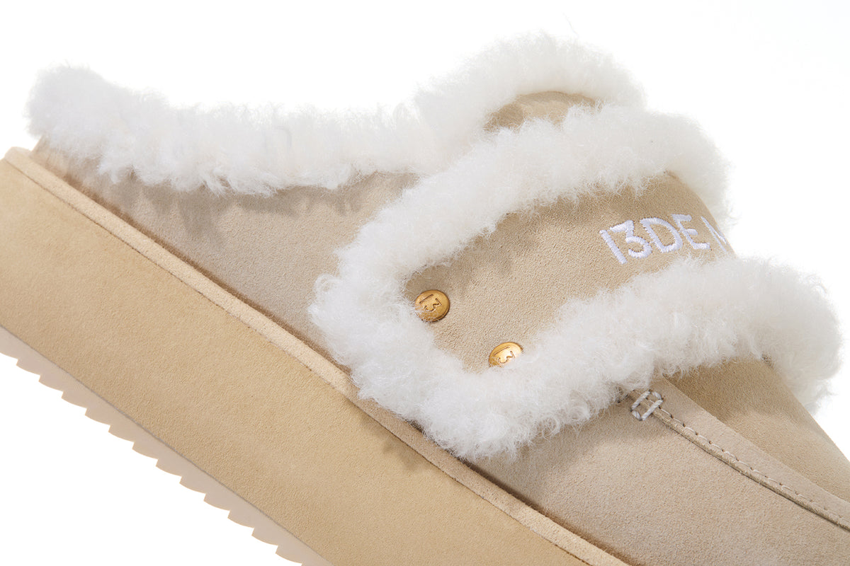 13DE MARZO Detachable Snow Boot Slipper Khaki