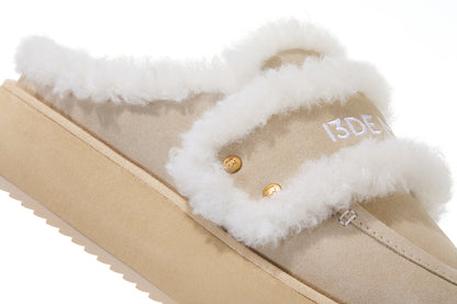 13DE MARZO Detachable Snow Boot Slipper Khaki