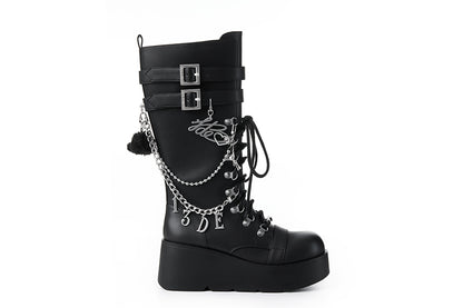 13DE MARZO Bear Lock Chain Boots