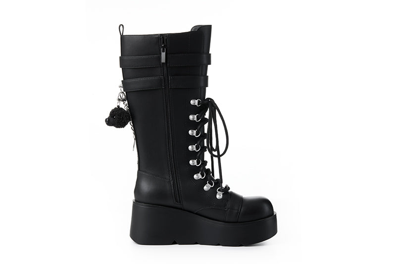 13DE MARZO Bear Lock Chain Boots
