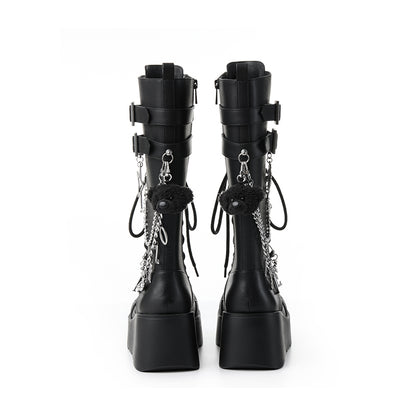 13DE MARZO Bear Lock Chain Boots
