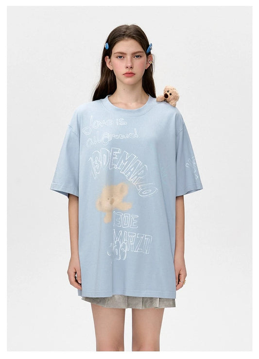 13DE MARZO Slogan Graffiti T-shirt - 13DE MARZO