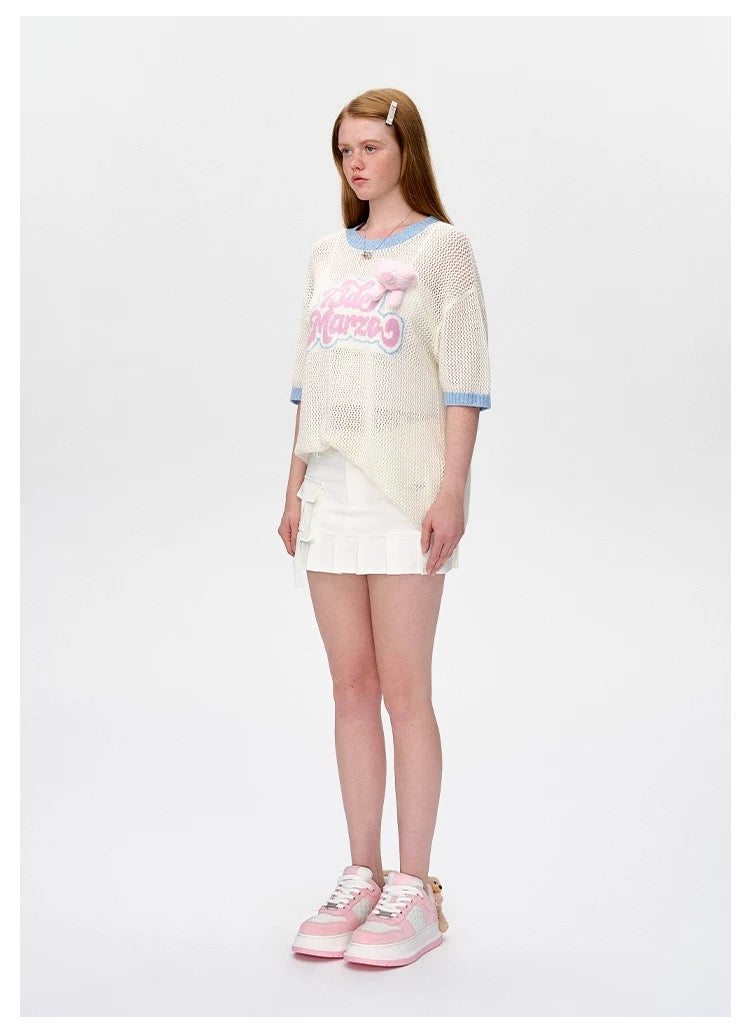 13DE MARZO Logo Blank Knit T-shirt - 13DE MARZO