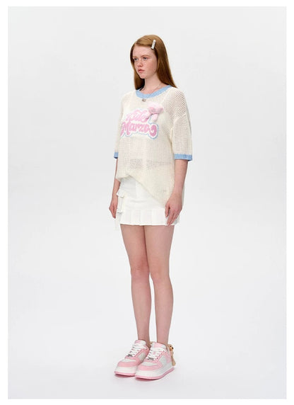 13DE MARZO Logo Blank Knit T-shirt - 13DE MARZO