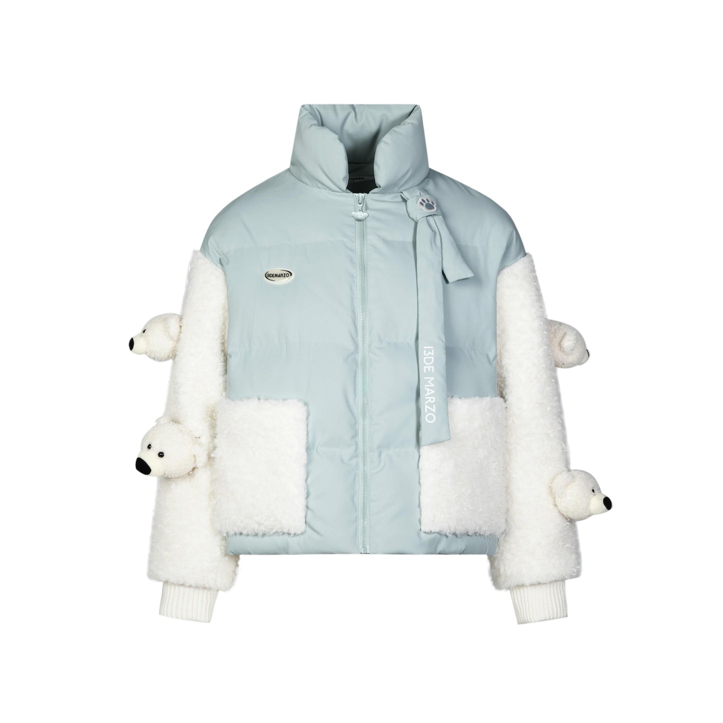 13DE MARZO Decorated Sleeve Cotton Jacket
