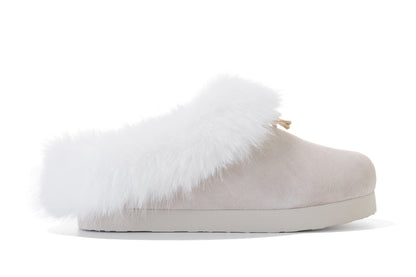 13DE MARZO Furry Birkenstock Mule Sand