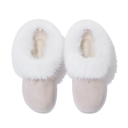 13DE MARZO Furry Birkenstock Mule Sand