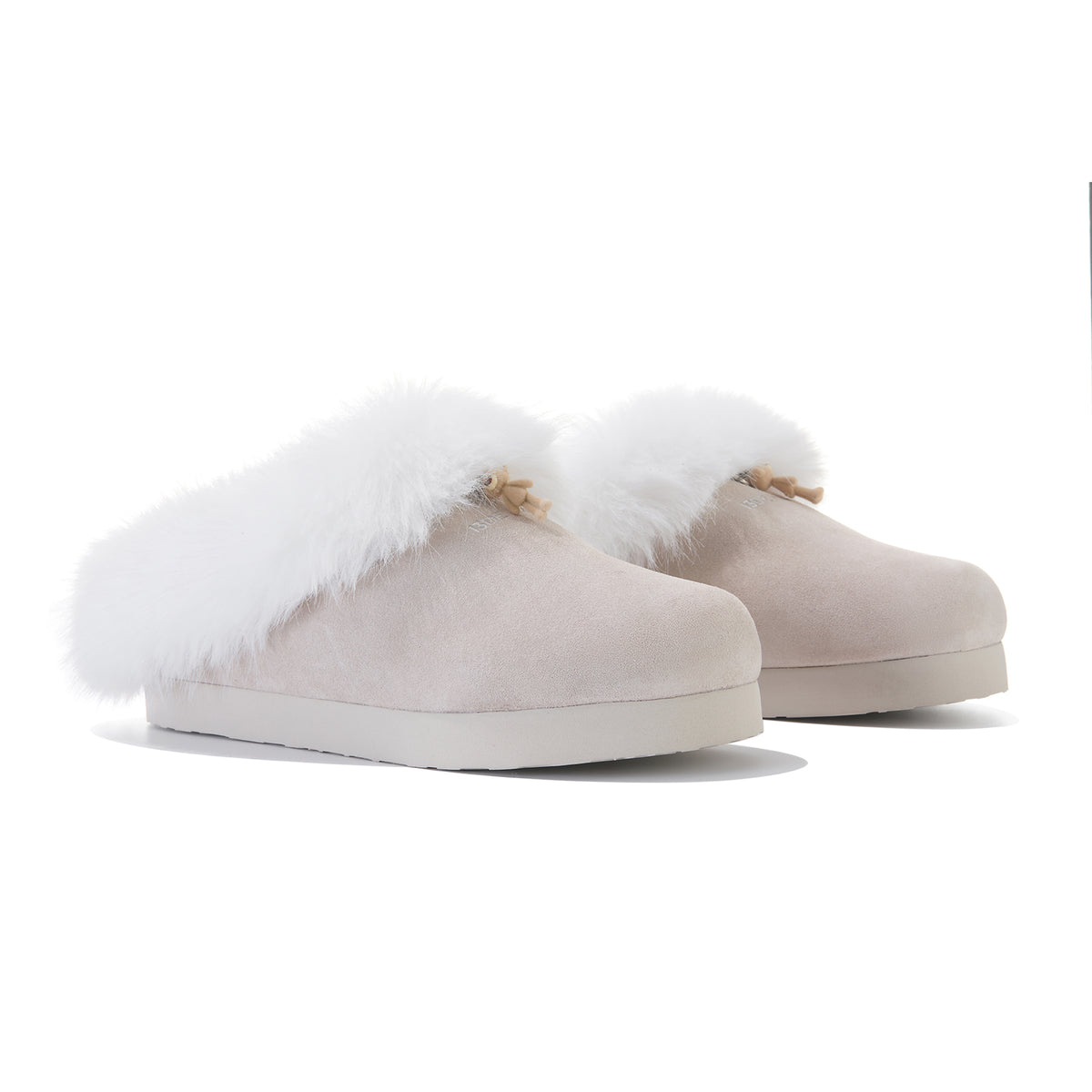 13DE MARZO Furry Birkenstock Mule Sand