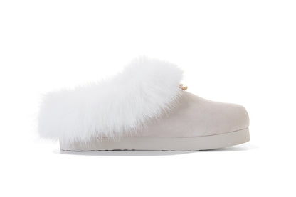 13DE MARZO Furry Birkenstock Mule Sand