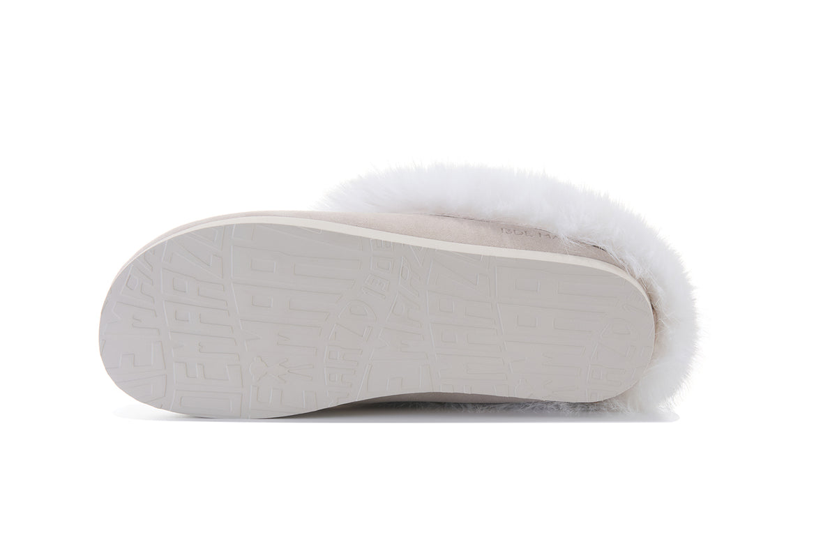 13DE MARZO Furry Birkenstock Mule Sand