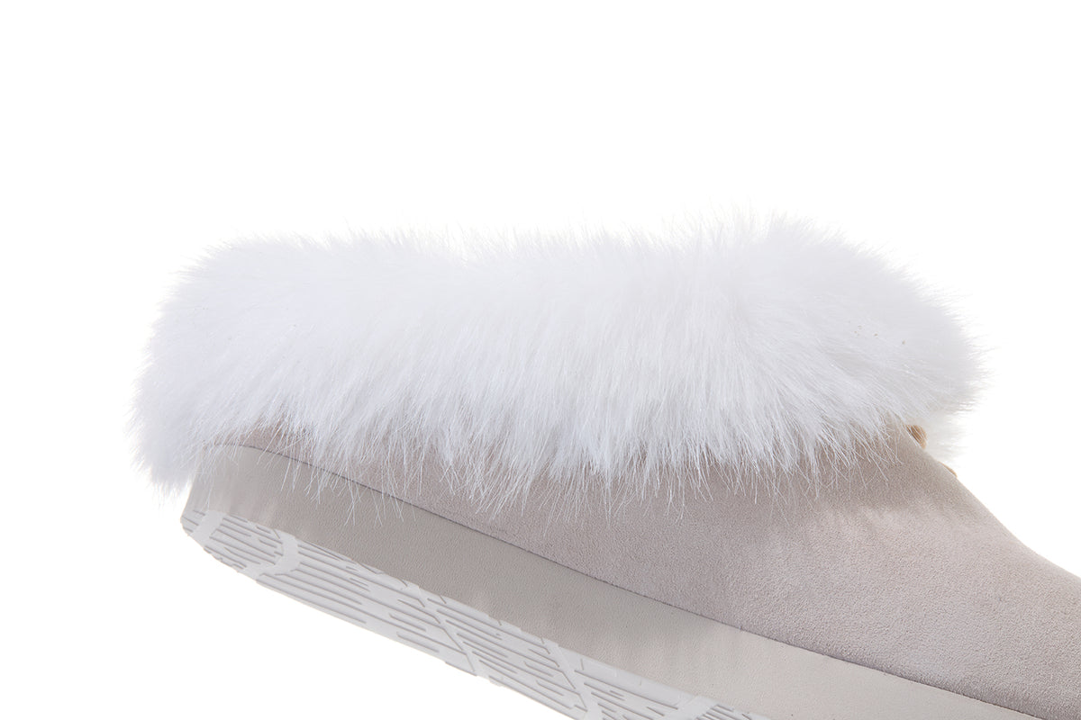 13DE MARZO Furry Birkenstock Mule Sand