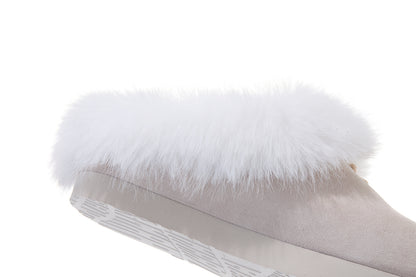13DE MARZO Furry Birkenstock Mule Sand