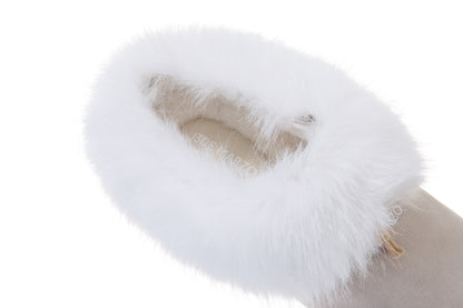 13DE MARZO Furry Birkenstock Mule Sand