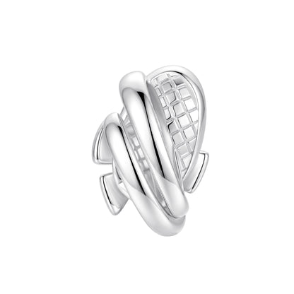 13DE MARZO Shoe Bow Bear Ring Silver