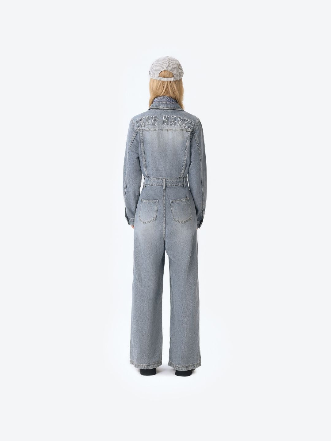 13DE MARZO Bear Denim Jumpsuit Blue - 13DE MARZO
