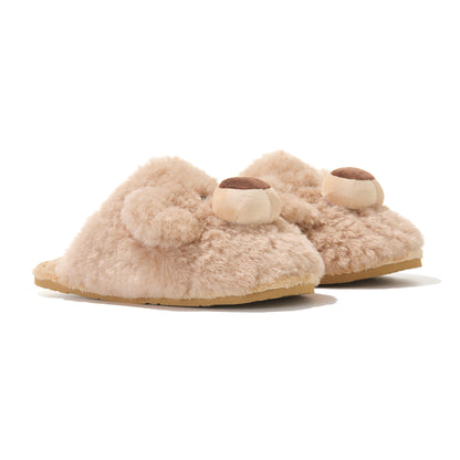 13DE MARZO Indoor Plush Slippers Khaki