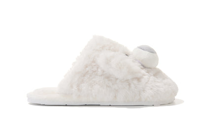 13DE MARZO Indoor Plush Slippers White