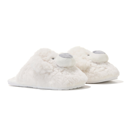 13DE MARZO Indoor Plush Slippers White