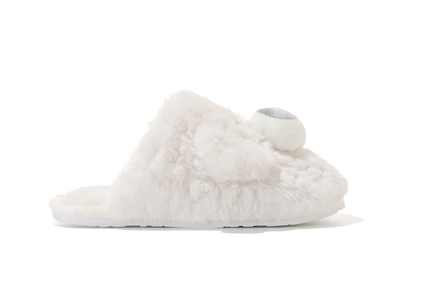 13DE MARZO Indoor Plush Slippers White