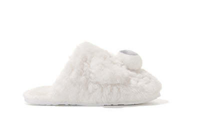 13DE MARZO Indoor Plush Slippers White