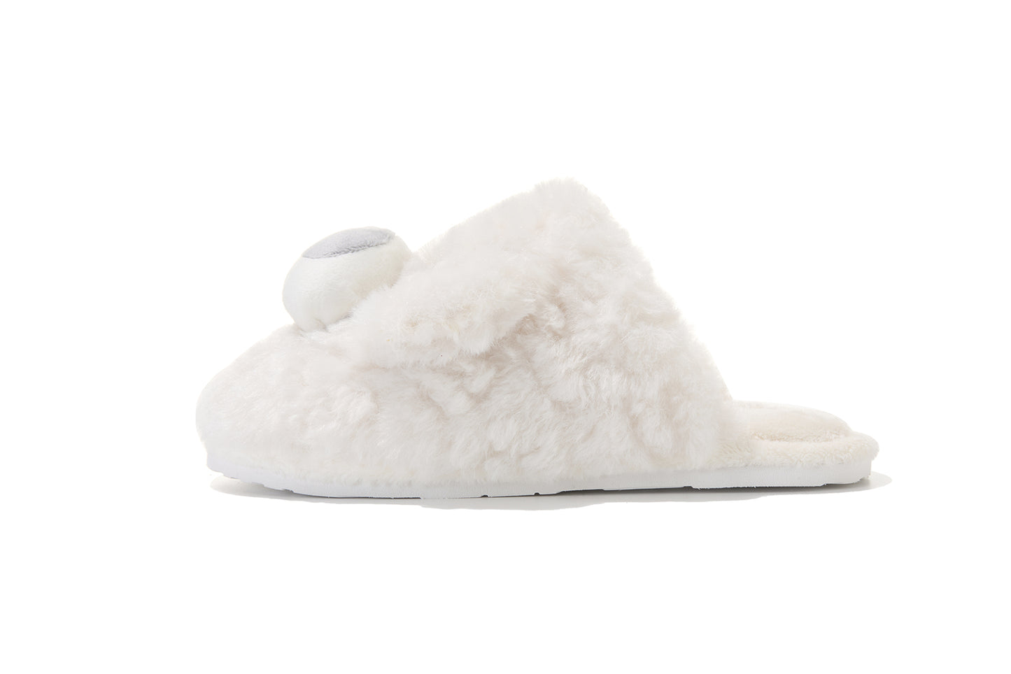 13DE MARZO Indoor Plush Slippers White