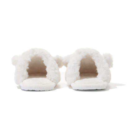 13DE MARZO Indoor Plush Slippers White