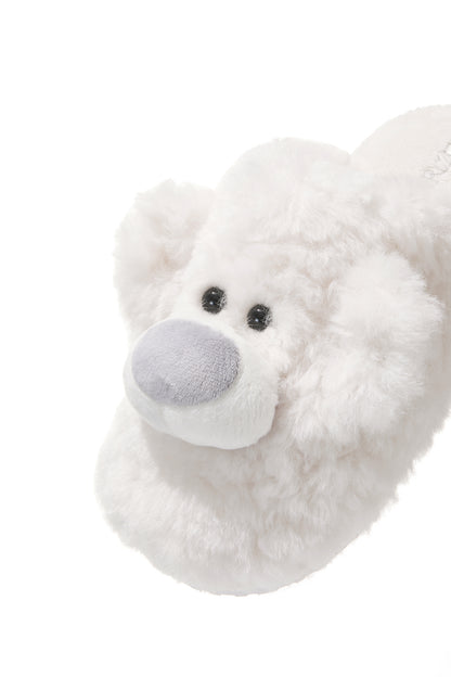 13DE MARZO Indoor Plush Slippers White