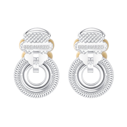 13DE MARZO Little Bear Captain Crystal Rhinestone Ear Studs - 13DE MARZO