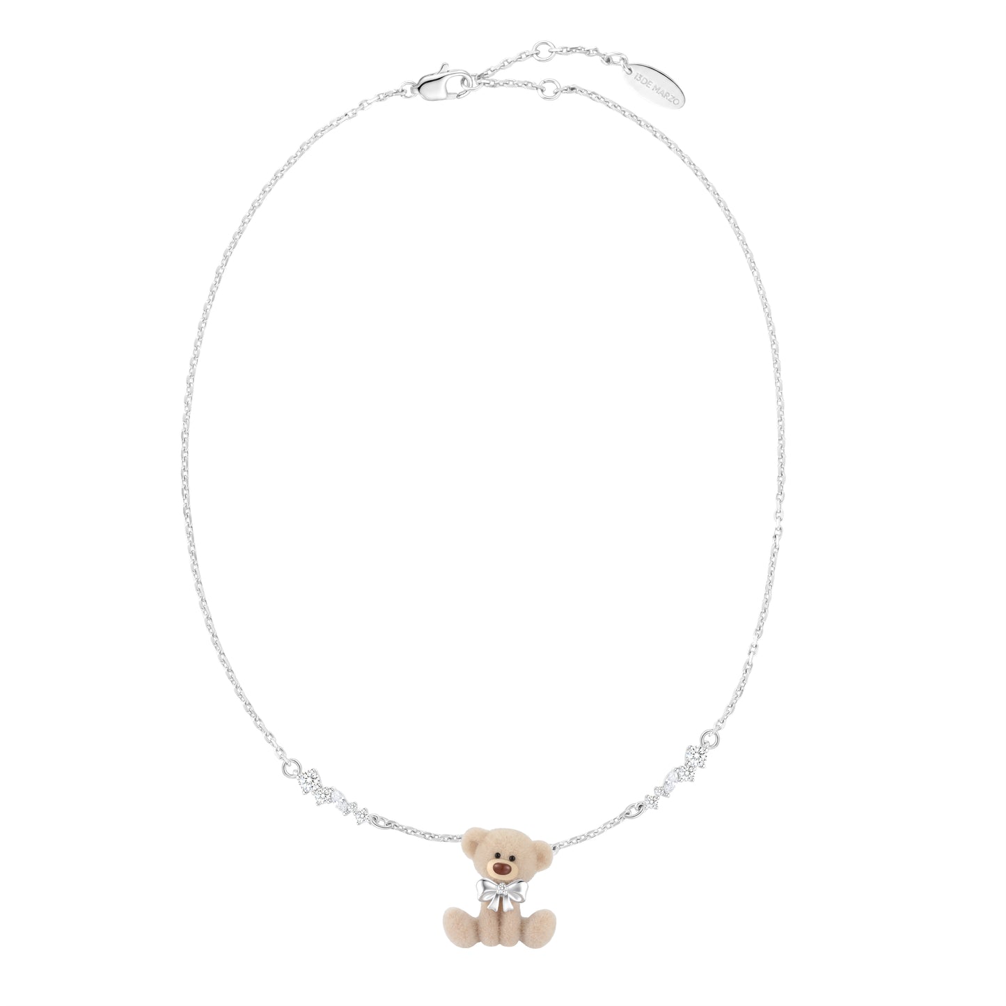 13DE MARZO Cute Sitting Bear Necklace