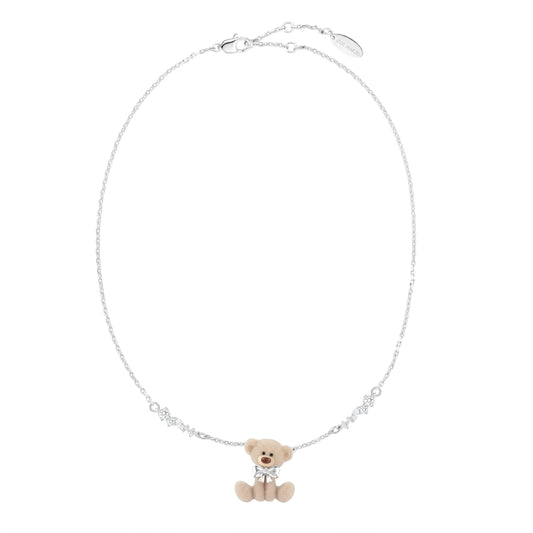 13DE MARZO Cute Sitting Bear Necklace