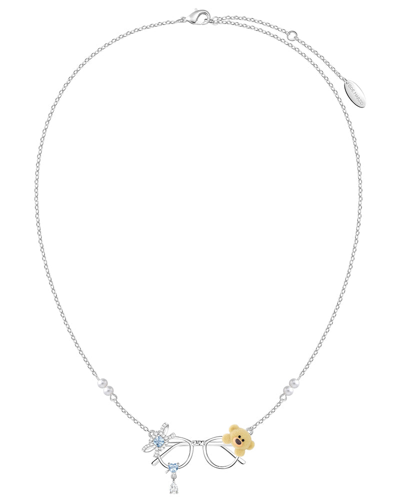 13DE MARZO Framed Bear Necklace