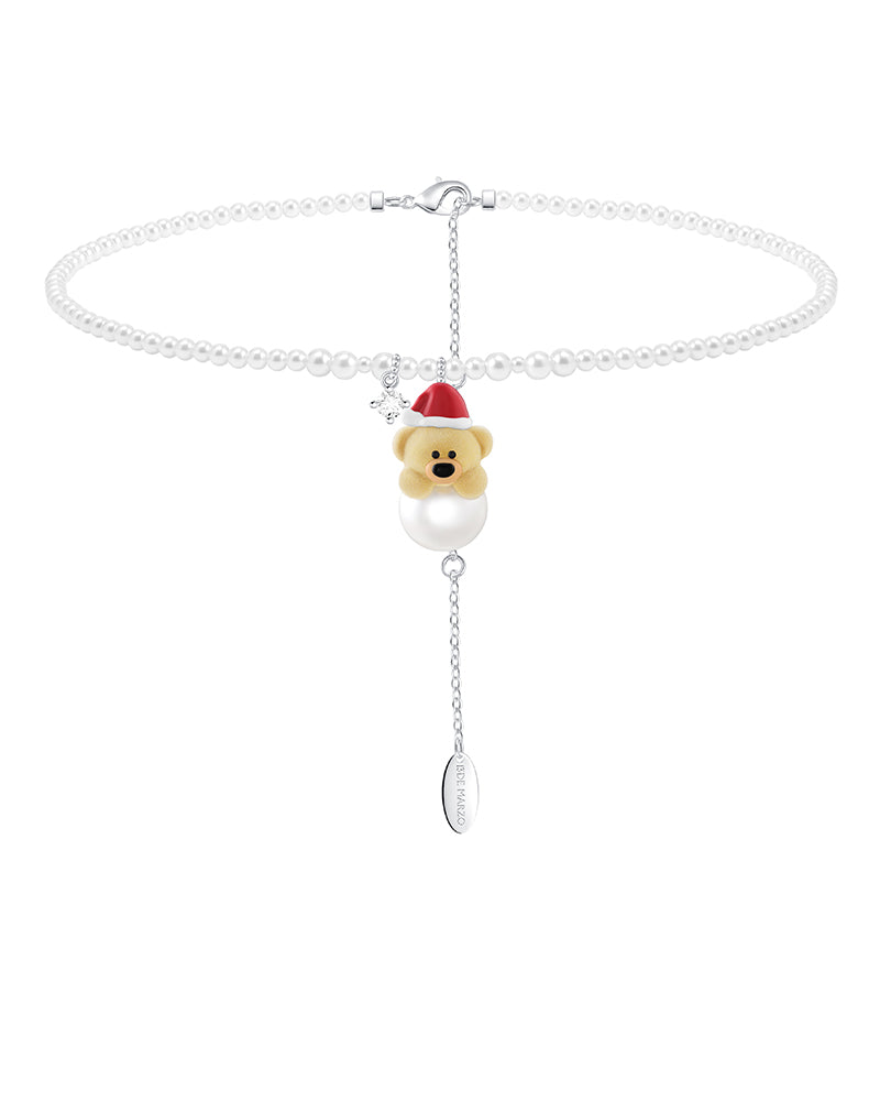 13DE MARZO Cozy Christmas Bear Necklace