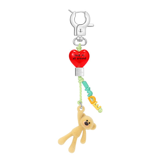 13DE MARZO Flocked Bear Charm Earrings