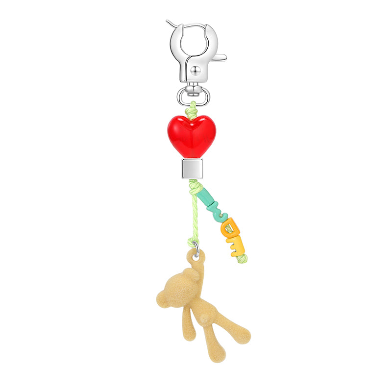 13DE MARZO Flocked Bear Charm Earrings