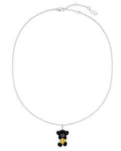 13DE MARZO Sugar Cube Zircon Bear Choker Black
