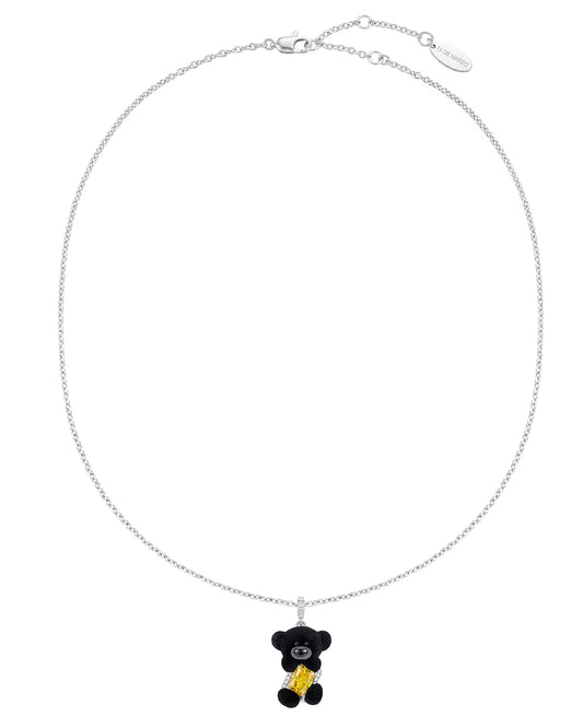 13DE MARZO Sugar Cube Zircon Bear Choker Black - 13DE MARZO