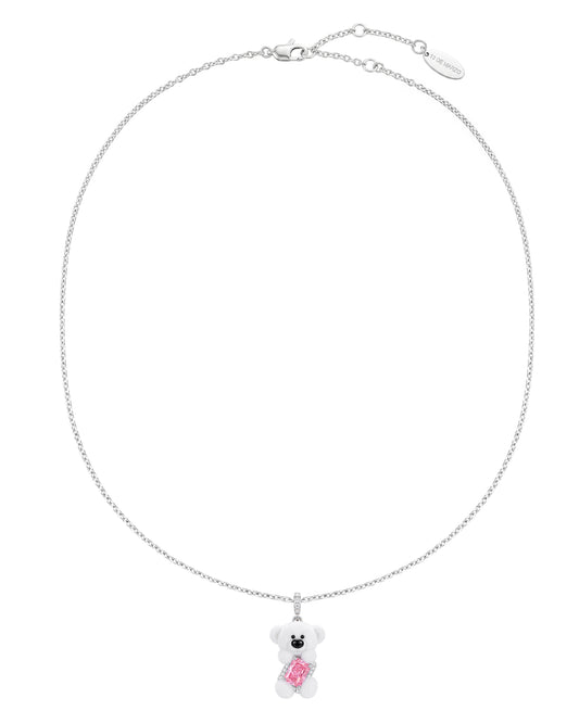 13DE MARZO Sugar Cube Zircon Bear Choker White - 13DE MARZO