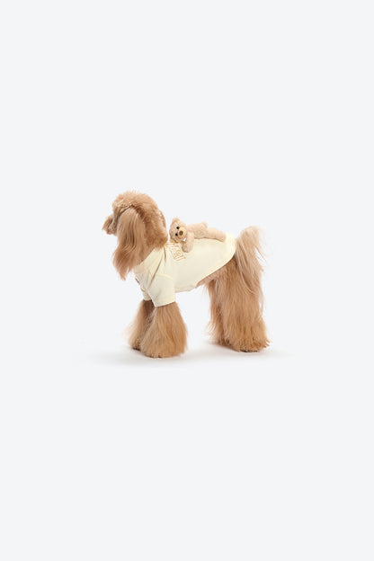 13DE MARZO Marzo Bear Pet Tee Beige