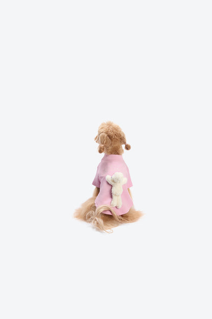13DE MARZO Marzo Bear Pet Tee Pink