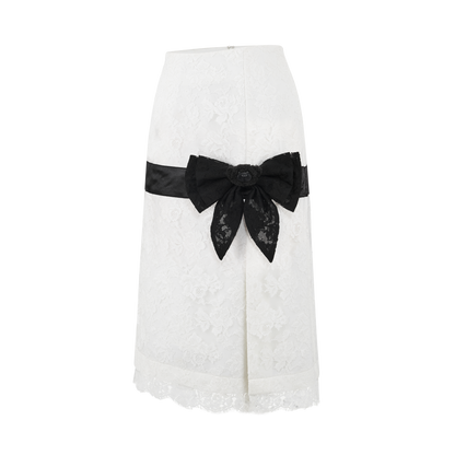 13DE MARZO Bow Lace Long Dress