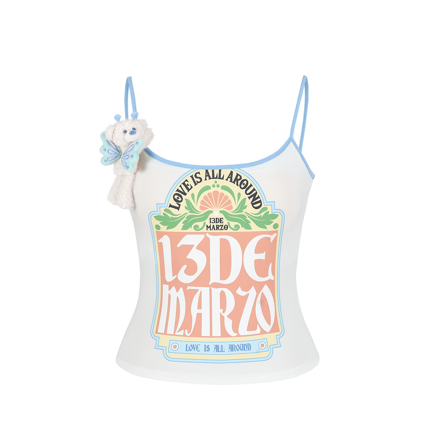 13DE MARZO Butterfly Bear Print Camisole - 13DE MARZO