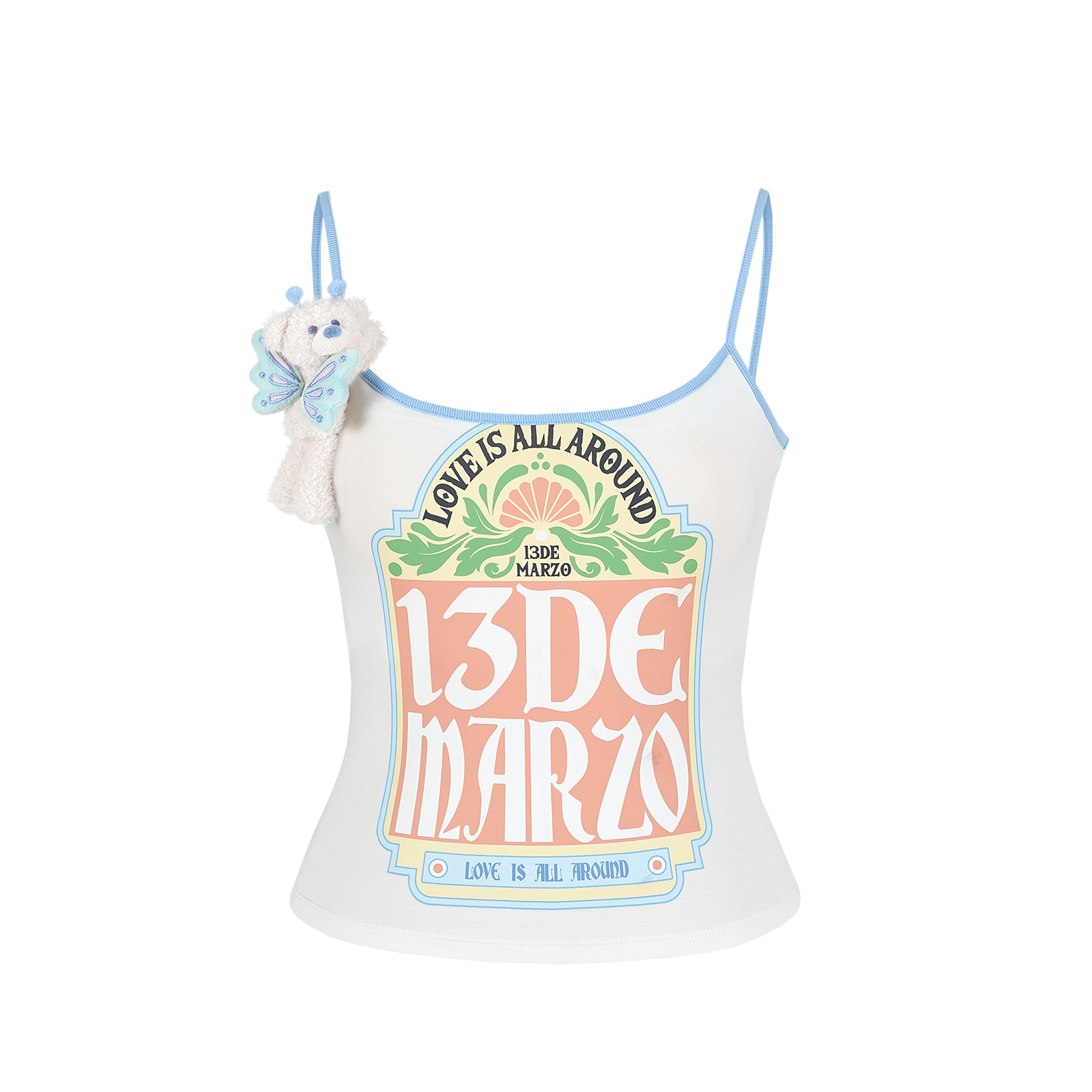 13DE MARZO Butterfly Bear Print Camisole - 13DE MARZO