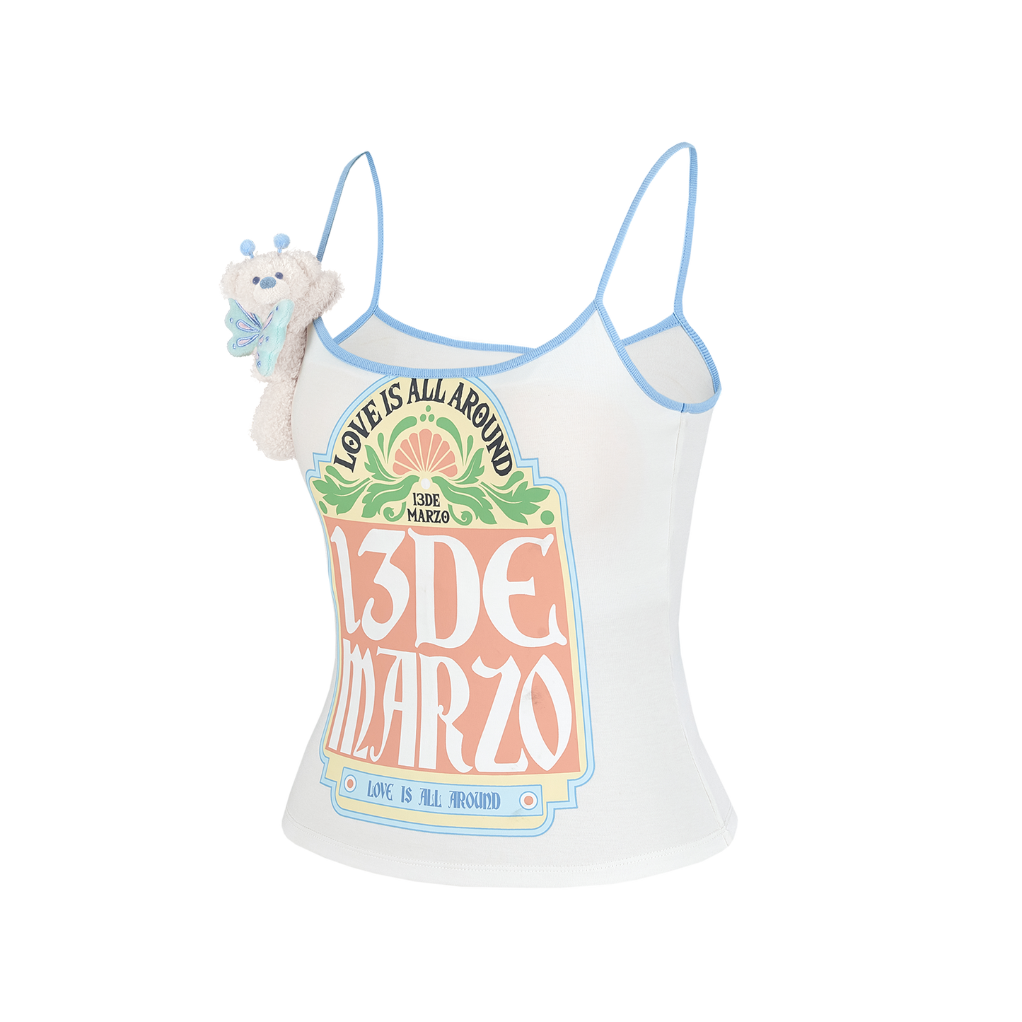 13DE MARZO Butterfly Bear Print Camisole - 13DE MARZO