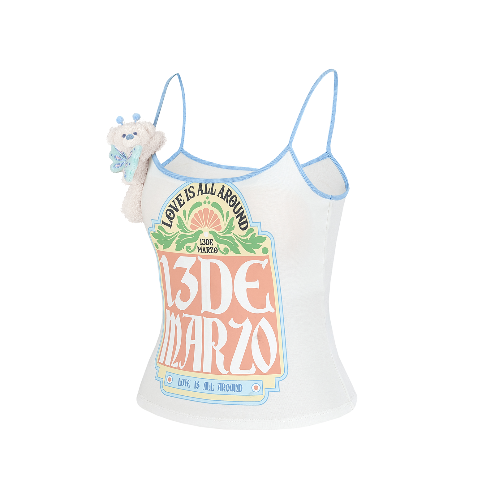 13DE MARZO Butterfly Bear Print Camisole - 13DE MARZO